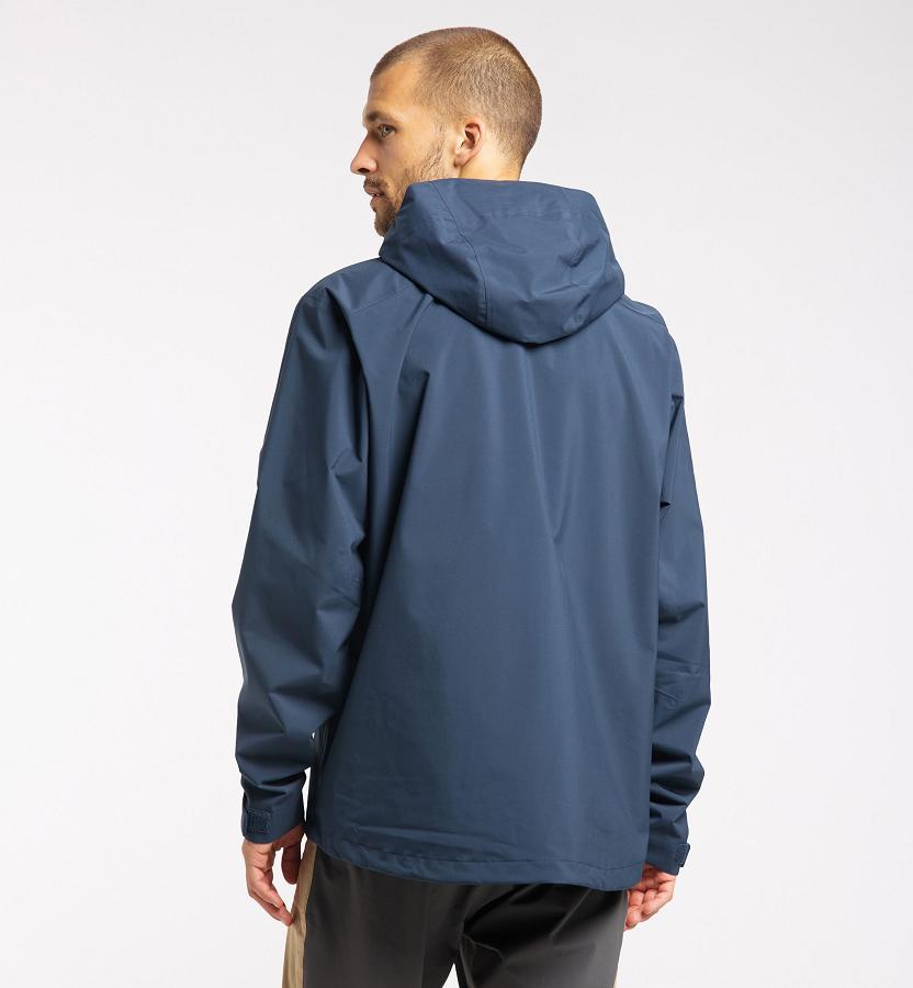 Haglöfs Mens Spate Waterproof Jacket Dark Blue New Zealand 09347RVTP